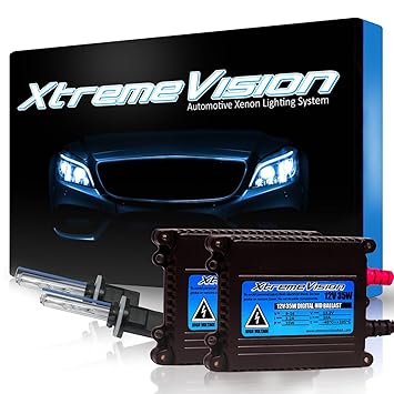 Xtremevision 35W DC Xenon Bundle with Slim Ballast (1 Pair) and 880/881 6000K - 6K Light Blue Xenon Bulbs (1 Pair)
