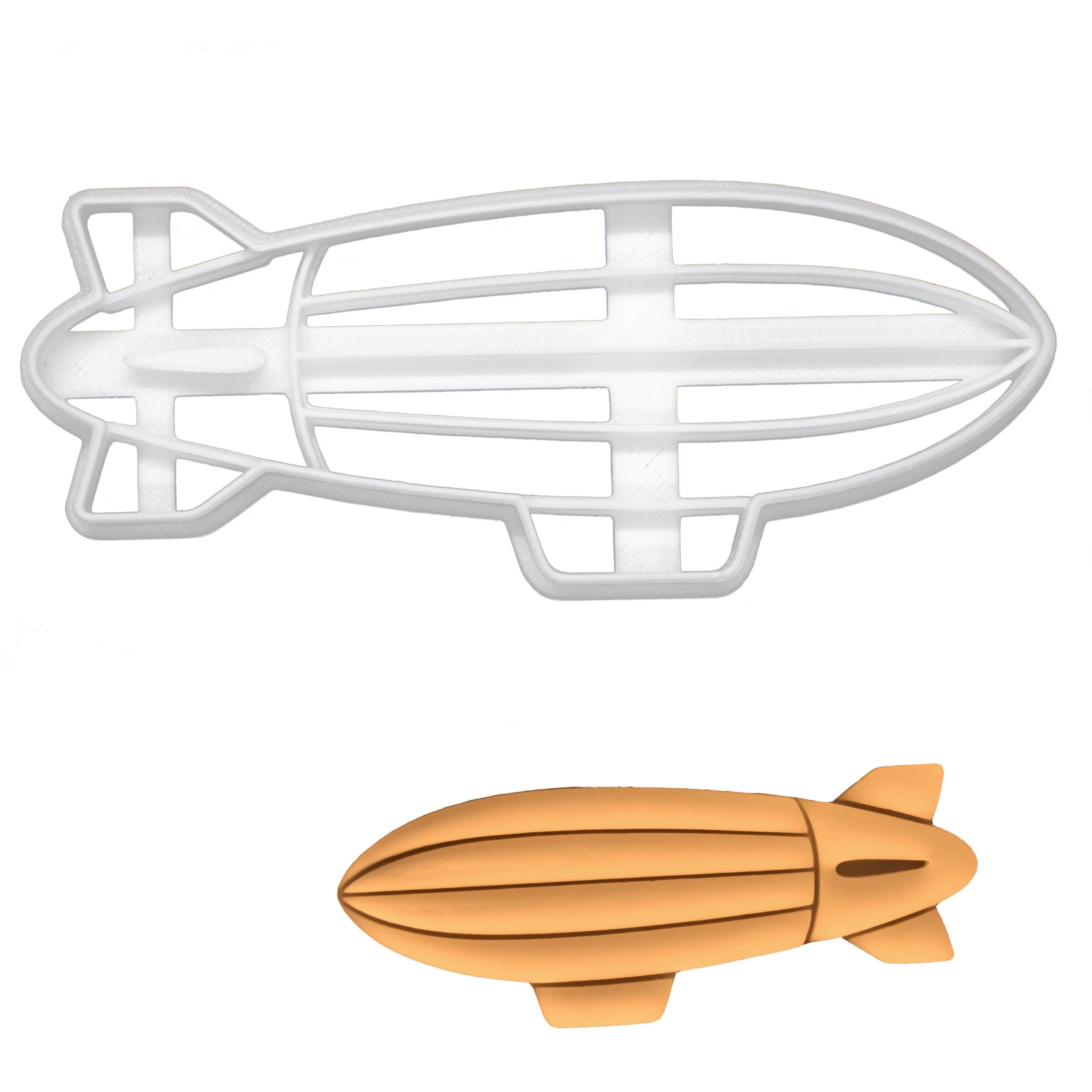BAKERLOGY Blimp Cookie Cutter - Detailed Biscuit Cutter Design for Baking and Crafts, Ideal on Fondant, Dough, Clay