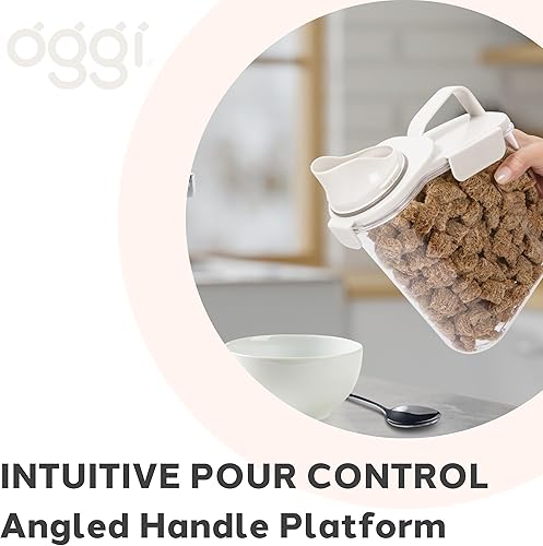Miniatura 6 de Oggi Easi Pour - Recipientes herméticos para almacenamiento de alimentos, contenedores de cereales, dispensador de arroz, dispensador de cereales