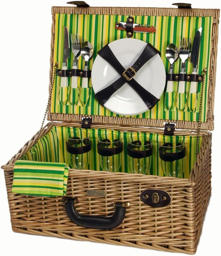 Picnic and Beyond Willow Picnic Basket 3553B : Patio, Lawn & Garden