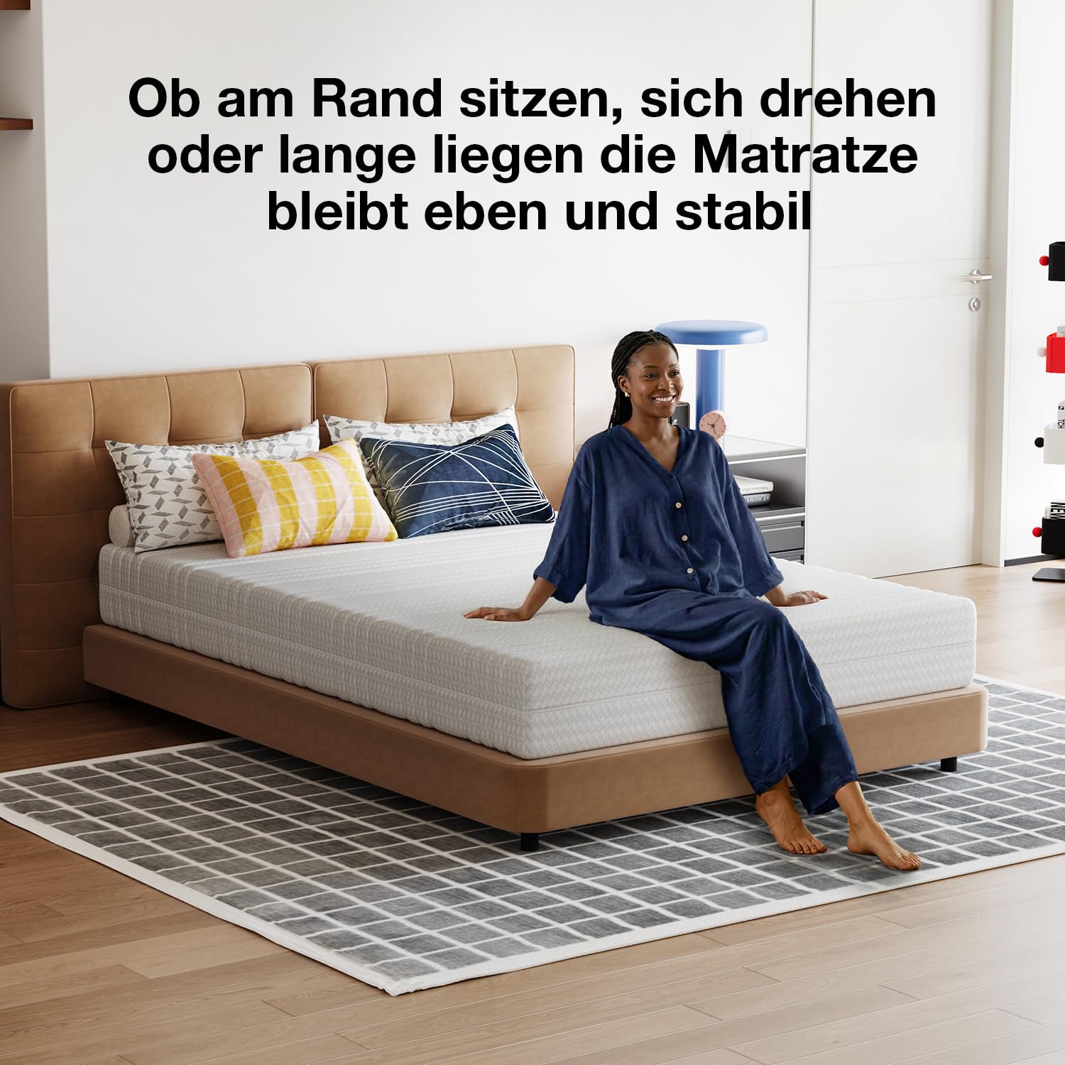 Novilla 140x200 cm Matratze Kaltschaummatratze H3/H4 Härtegrad 7-Zonen Komfortschaum Matratzen Atmungsaktiver Komfort Rollmatratze mit Abnehmbarer Stoffbezug Oeko-TEX Höhe 18 cm