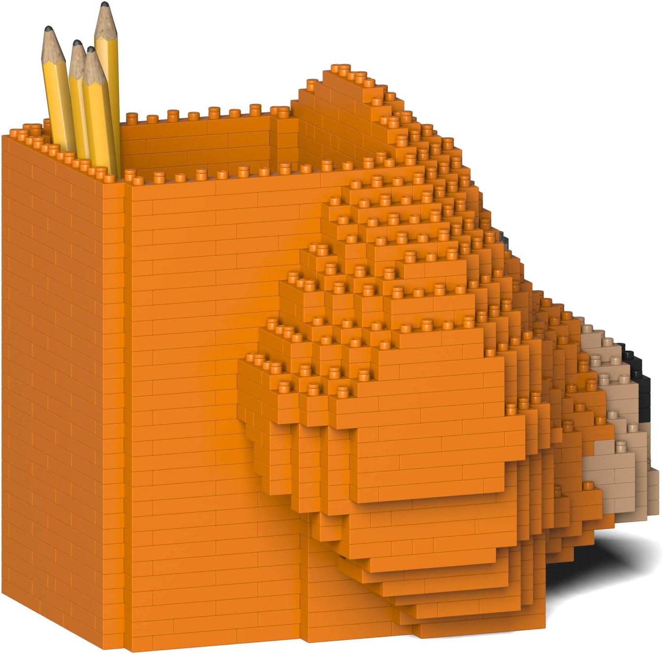 JEKCA Golden Retriever Pencil Cup 01S-M01 | Dog Plastic Building Blocks | Stationary | Age 14+