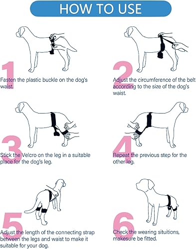 Miniatura 5 de Soporte de cadera para perro para displasia de cadera, rótula luxante, dolor de cadera, soporte para displasia de cadera para perro, articulaciones