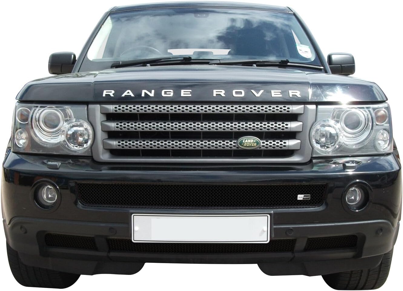 Zunsport Compatible with Range Rover Sport - Front Grill Set - Black Finish (2006 to 2009)