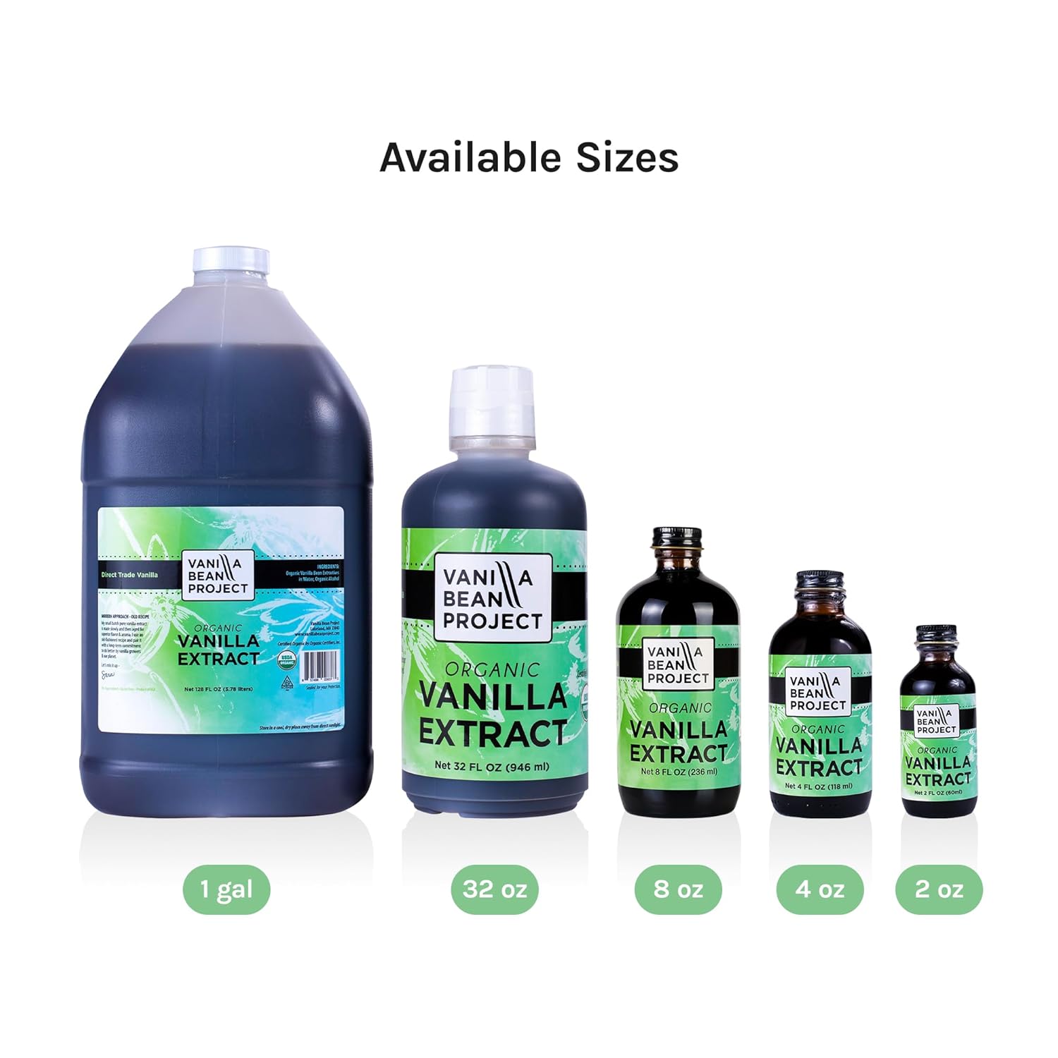 Organic Vanilla Extract | Pure Vanilla Bean Perfect For Cooking and Baking | Vanilla Bean Project | 8 Ounce