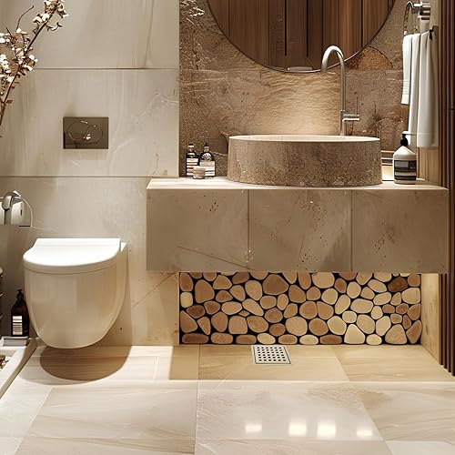 Miniatura 5 de YANCASENO Drenaje cuadrado de 4 pulgadas con brida, rejilla de patrón cuadrado extraíble, acero inoxidable SUS 304 de grado alimenticio, oro