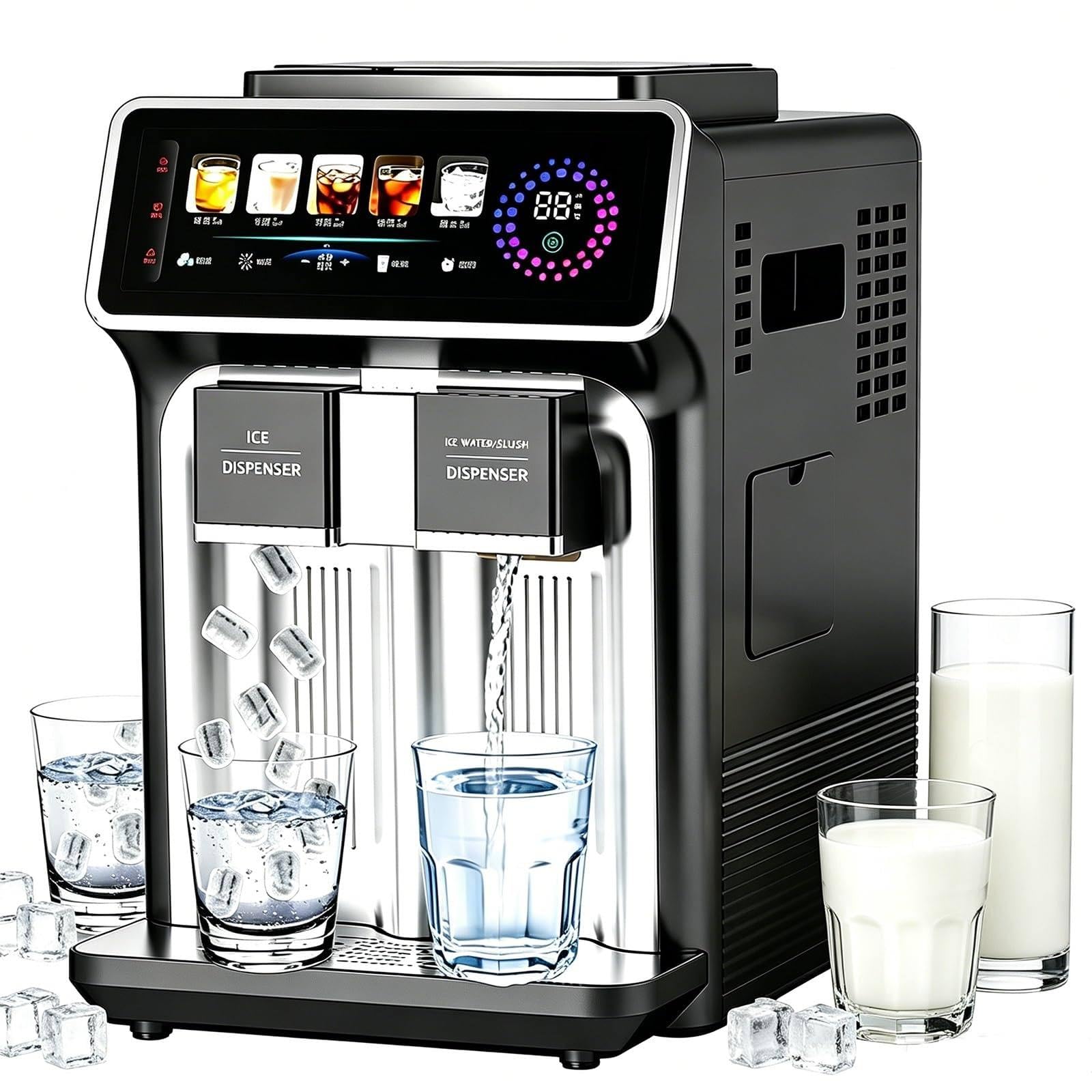 Macchina del Ghiaccio 3 in 1, Granita e distributore Acqua Fredda