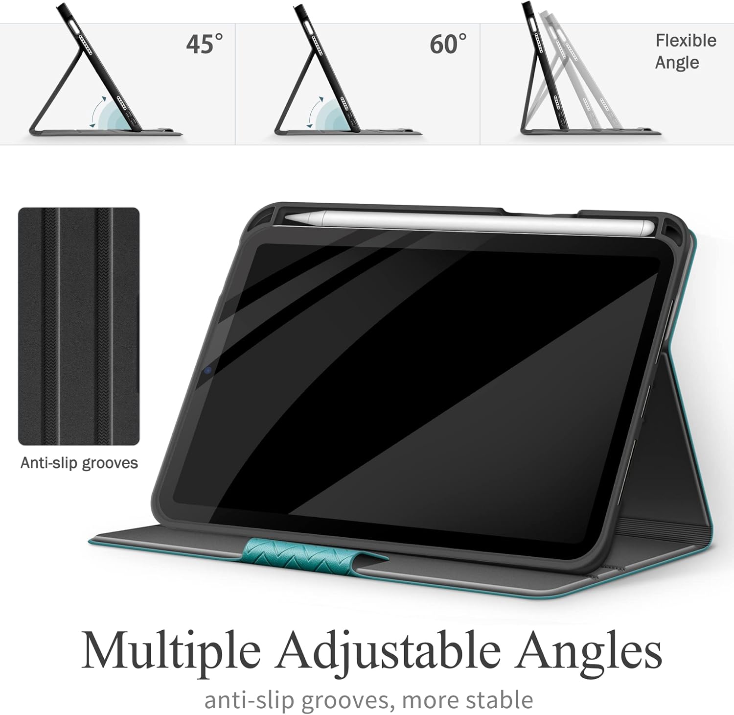 auaua Case for iPad mini 7 (A17 Pro, 2024) / iPad mini 6 Case (2021) 8.3 inch with Pencil Holder, Multiple Viewing Angles, Magnetic Closure, Auto Sleep/Wake (Green)