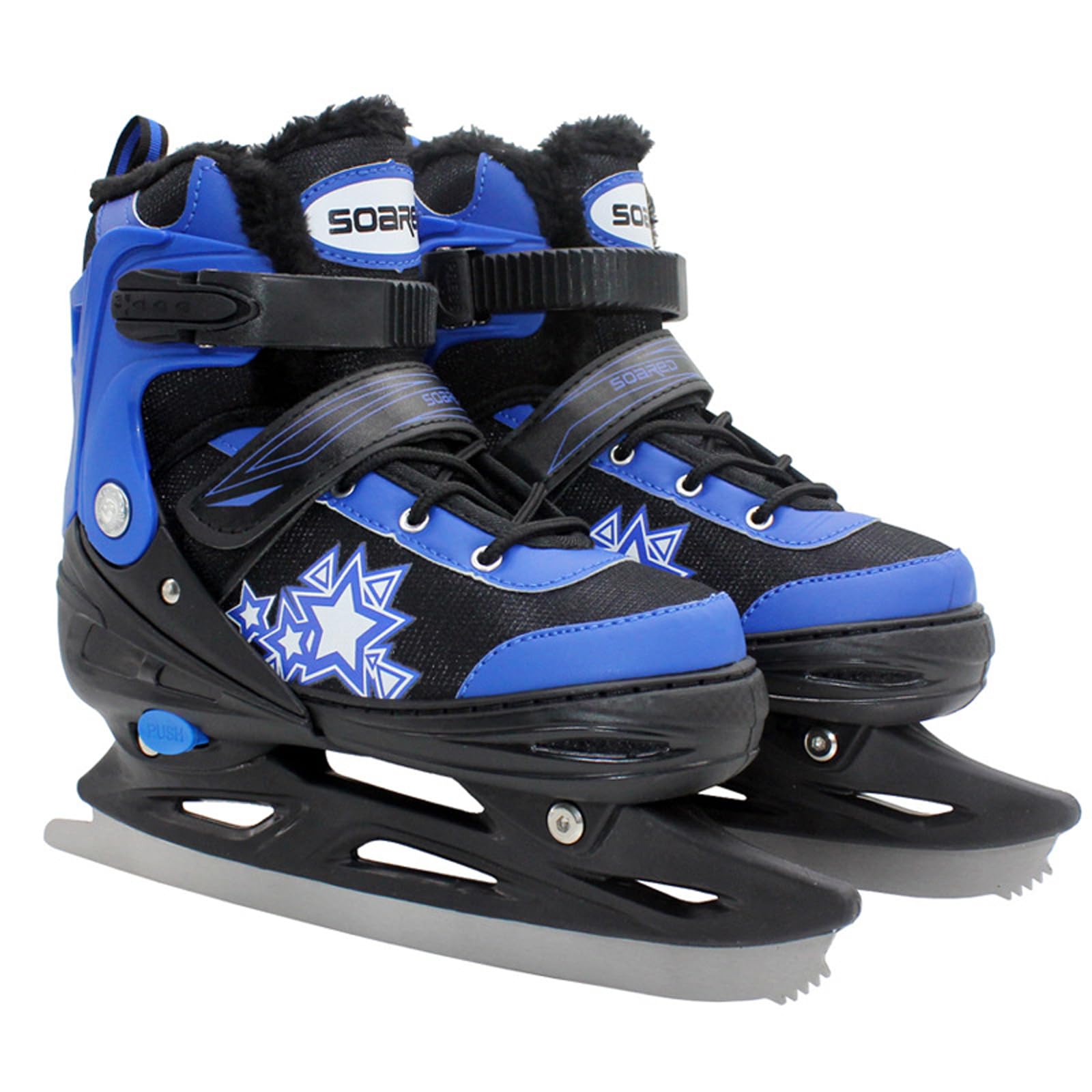 Patines artísticos para hombres y mujeres-Patines ajustables para patinadores principiantes-Patines ajustables con zapatos de patinaje de acero inoxidable-para pistas de patinaje sobre hielo