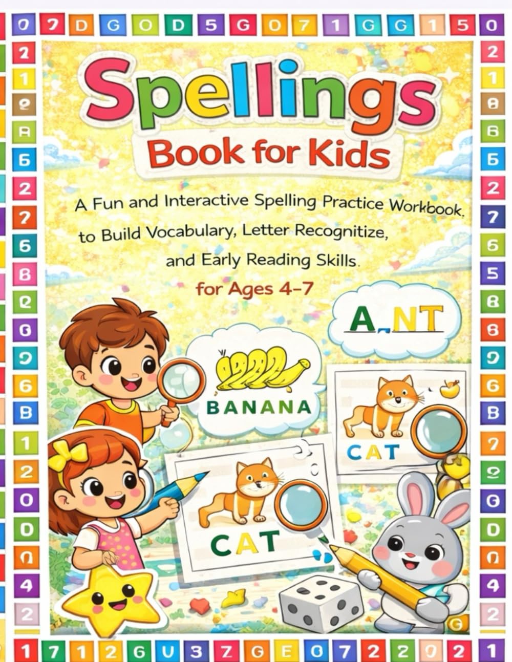 Spellings Book for Kids: A Fun and Interactive Spelling Practice Workbook to Build Vocabulary, Letter Recognition, and Early Reading Skills for Ages 4–7 (Little Learners Activity Workbook Series)