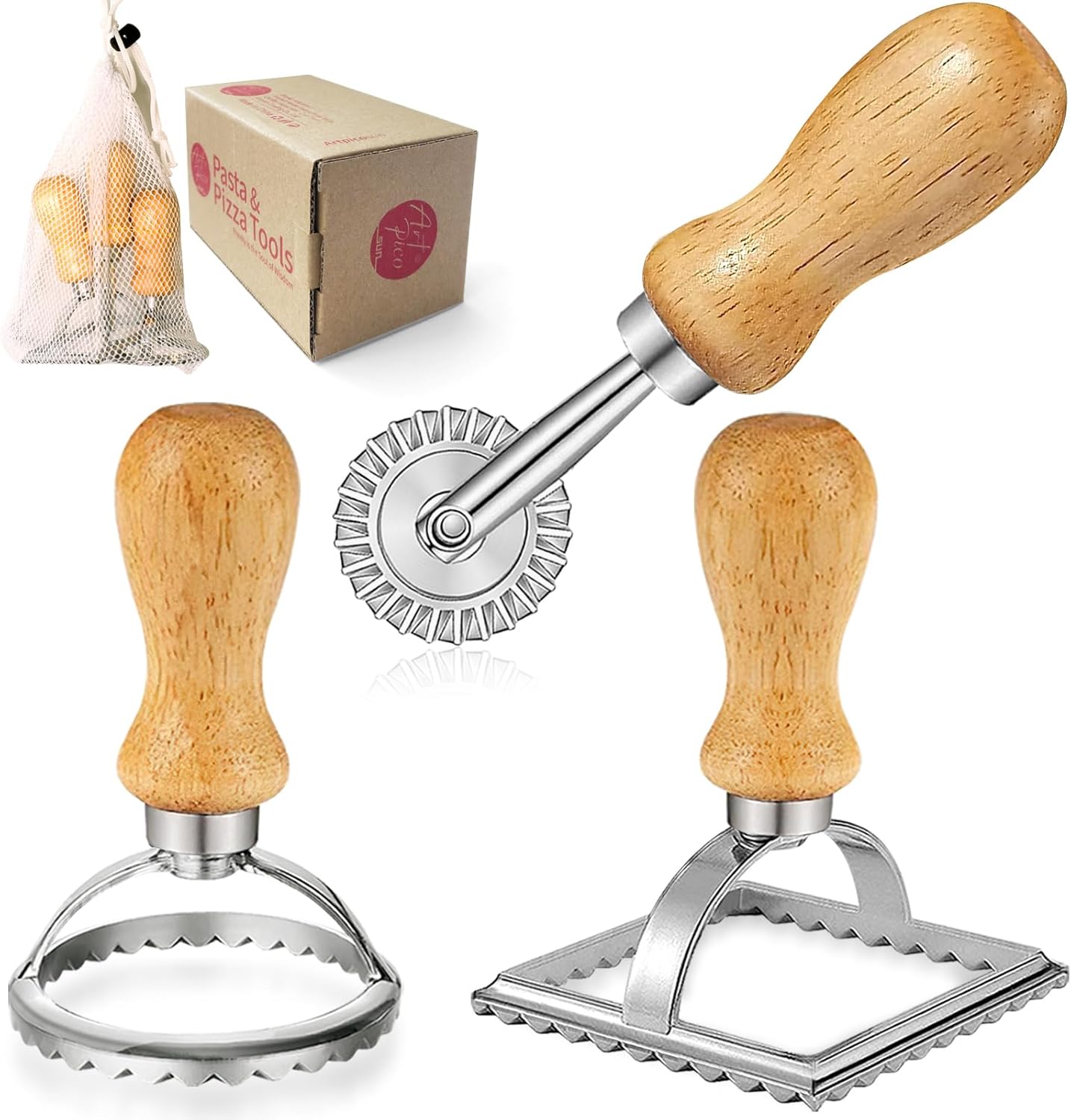 Artpico Pasta Molds & Stamps (Set of 3) Manual Pasta Makers