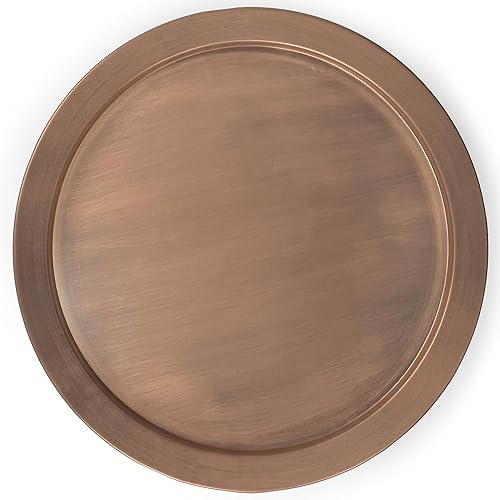 Miniatura 23 de SIMPLIHOME Corbin - Mesa auxiliar de metal de 16 pulgadas de ancho en oro antiguo martillado, mesa auxiliar redonda con diseño de tambor para sala