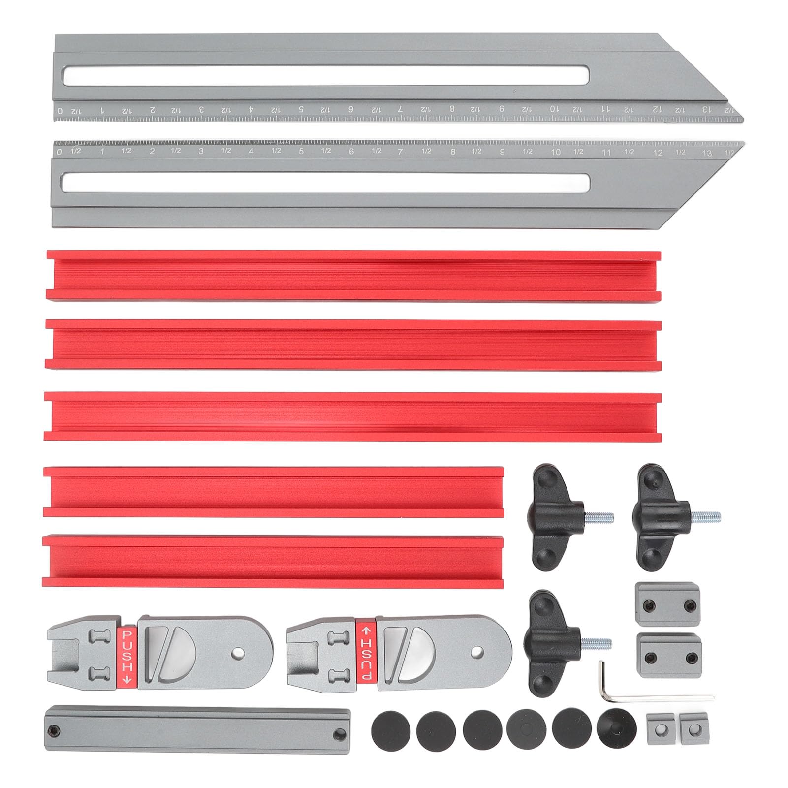 Cocoarm Wskaźnik Stopni Schodowych, Szablon Stopni Schodowych, Przyrząd Pomiarowy Stopni Schodowych, Narzędzie do Wykonania Z Stopu Aluminiowego Z Precyzyjnym Pomiarami, Jasne Znaczenia
