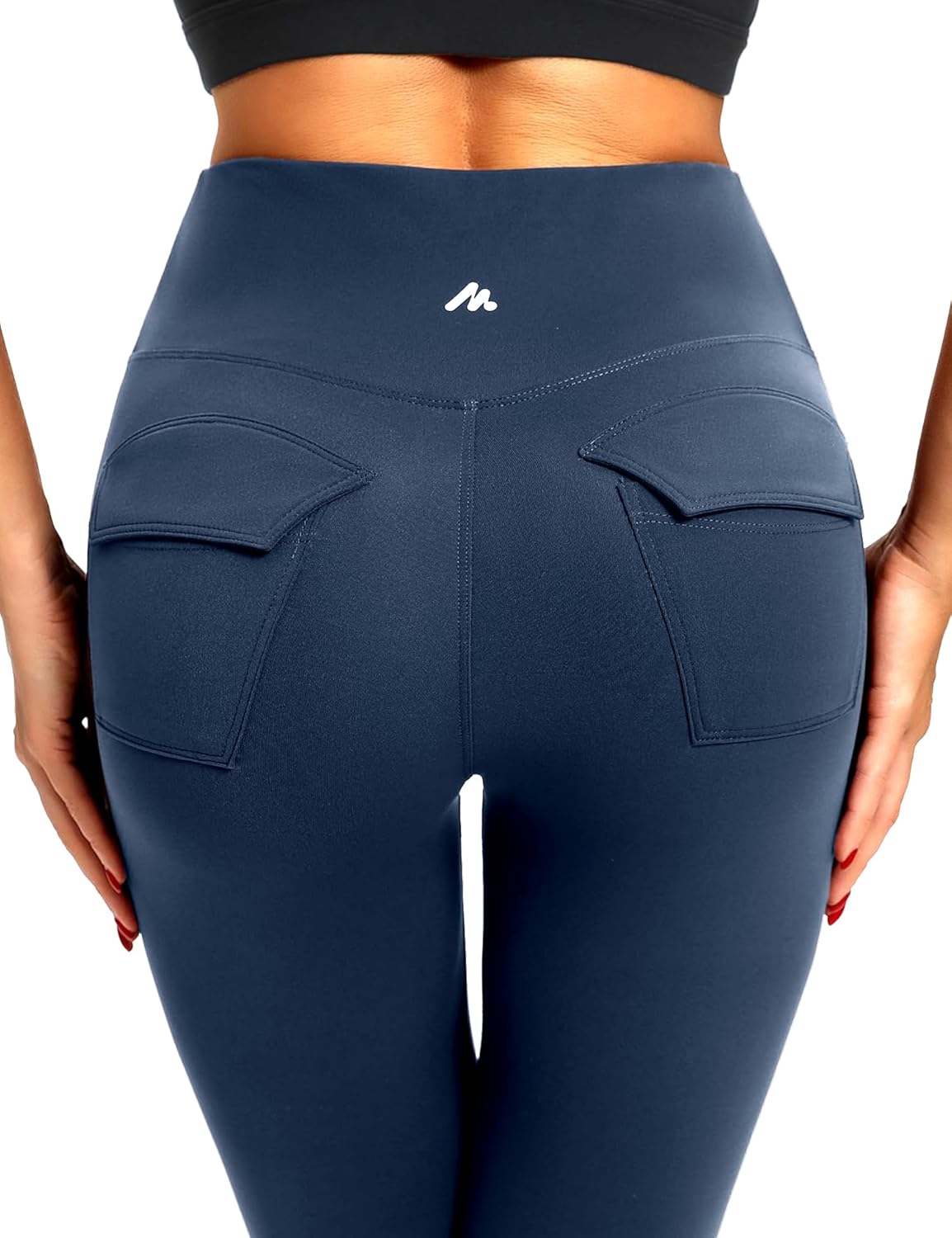High Waisted Leggings for Women，No See Through Tummy Control Workout Athletic Running Yoga Pants with Pockets - Image 4