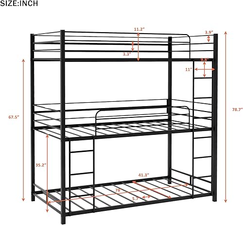 Miniatura 2 de Literas de metal con estructura doble sobre dos camas individuales con barandillas de seguridad y escalera integrada para niños y adolescentes