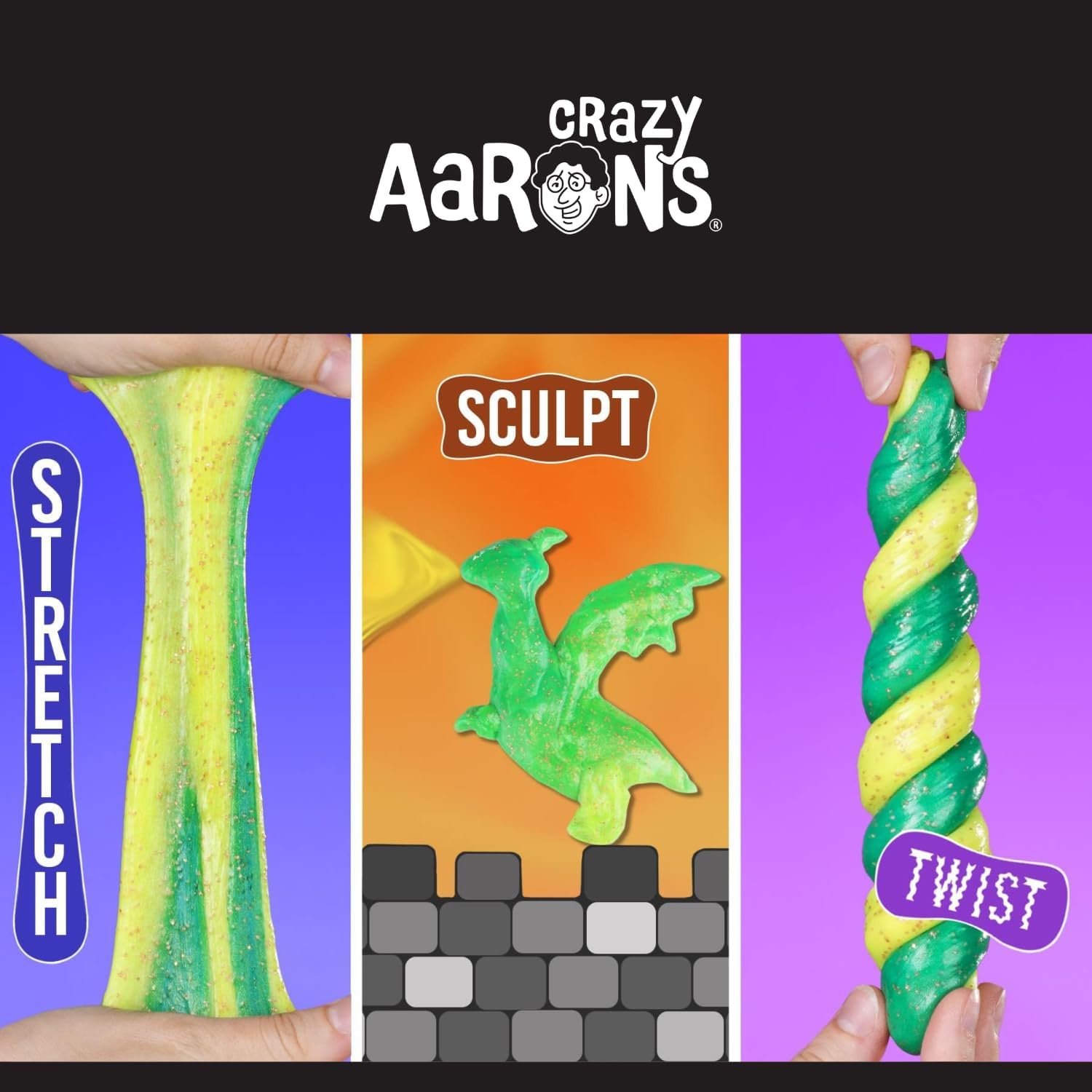 Crazy Aaron's Thinking Putty® - Magic Dragon Hypercolor - Color Changing Putty for Kids and Adults in a 4" Tin - Creative and Endless Fun, Stress Relief Therapy Toys, Never Dries Out - Made in USA