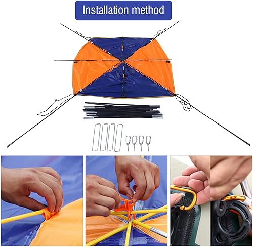 Miniatura 3 de Toldo inflable para kayak, refugio para botes, para 234 personas, refugio para el sol, toldo para pesca, toldo impermeable y protección (4 personas