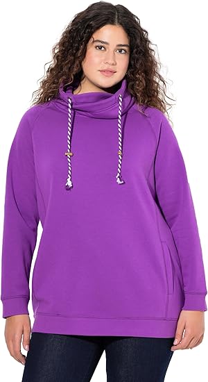Hoodie, Oversized, Rückenprint, Kapuze, Langarm, Mandel | Ulla Popken