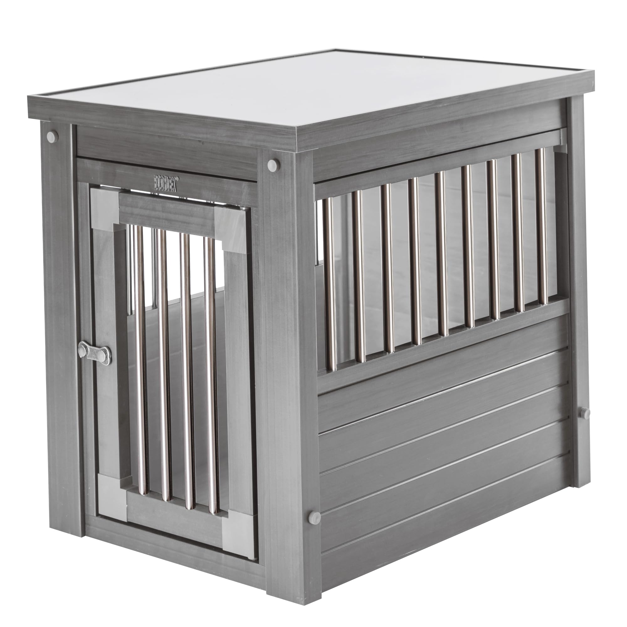 ecoFLEX Pet Crate/End Table, Small, Grey