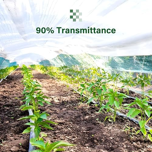 Miniatura 2 de Funner - Lámina de plástico para invernaderos de 6 mil, película de plástico transparente para invernaderos de 14.7 x 29.5 pies, cubierta de