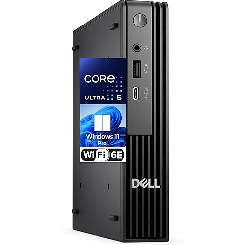 Dell Pro Micro Desktop PC, Intel Ultra 5-235T (Beats i7-13700-t), 16GB RAM, 512GB NVMe SSD, AX WiFi, Bluetooth, USB-C, HDMI, DisplayPort, Windows 11 Pro w/AI Copilot – Replace Optiplex Series
