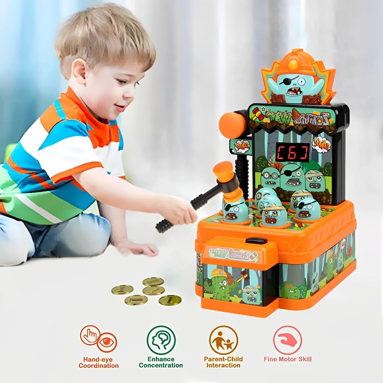 Gioco Interattivo Acchiappa Talpa A Forma Di Tartaruga – Giocattolo Educativo Per Bambini, Sviluppa Coordinazione E Riconoscimento Dei Colori, Regalo Per Compleanno