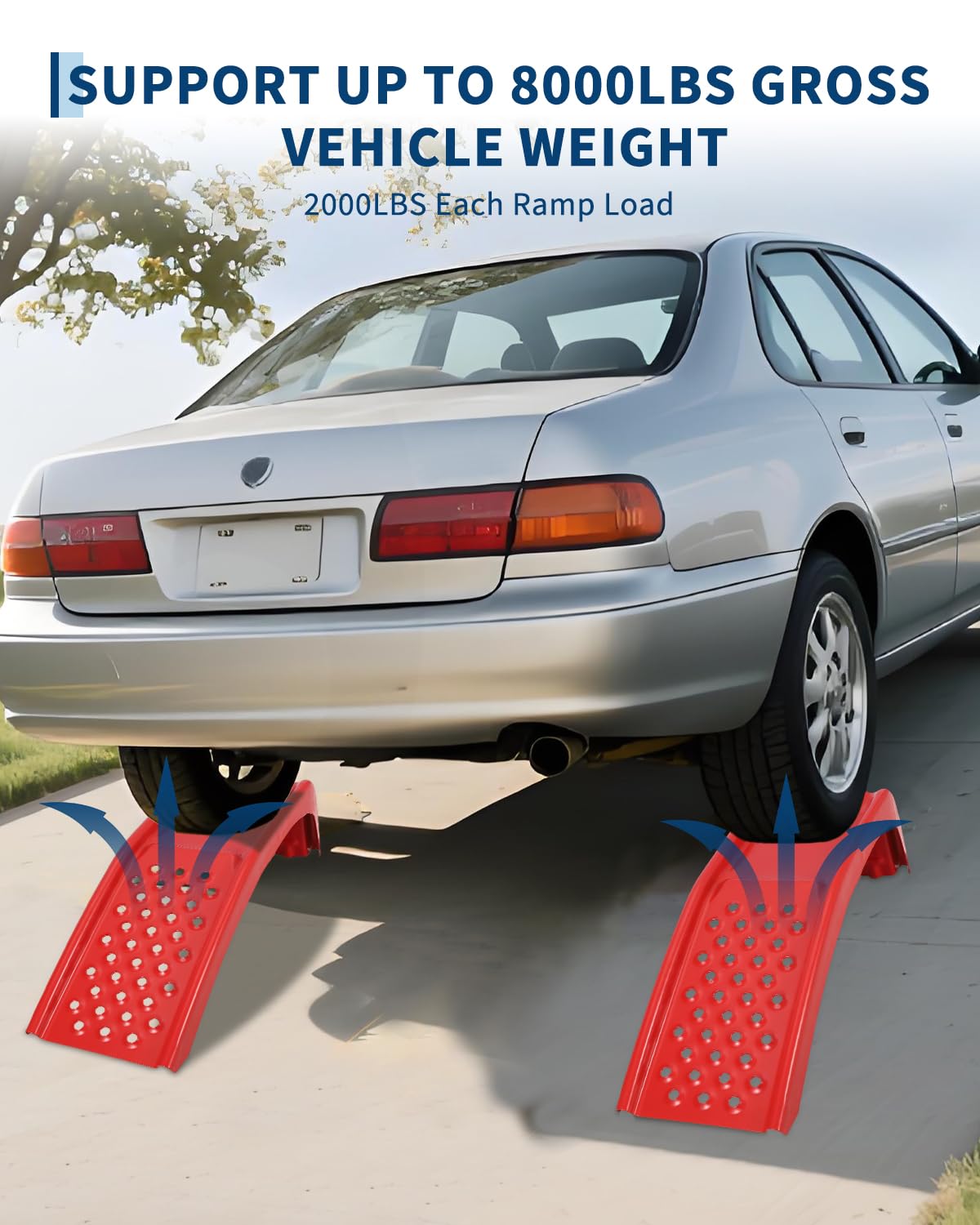 Snapklik.com : GarveeTech Heavy Duty Car Ramps Set 8000 LBS Auto Ramp ...