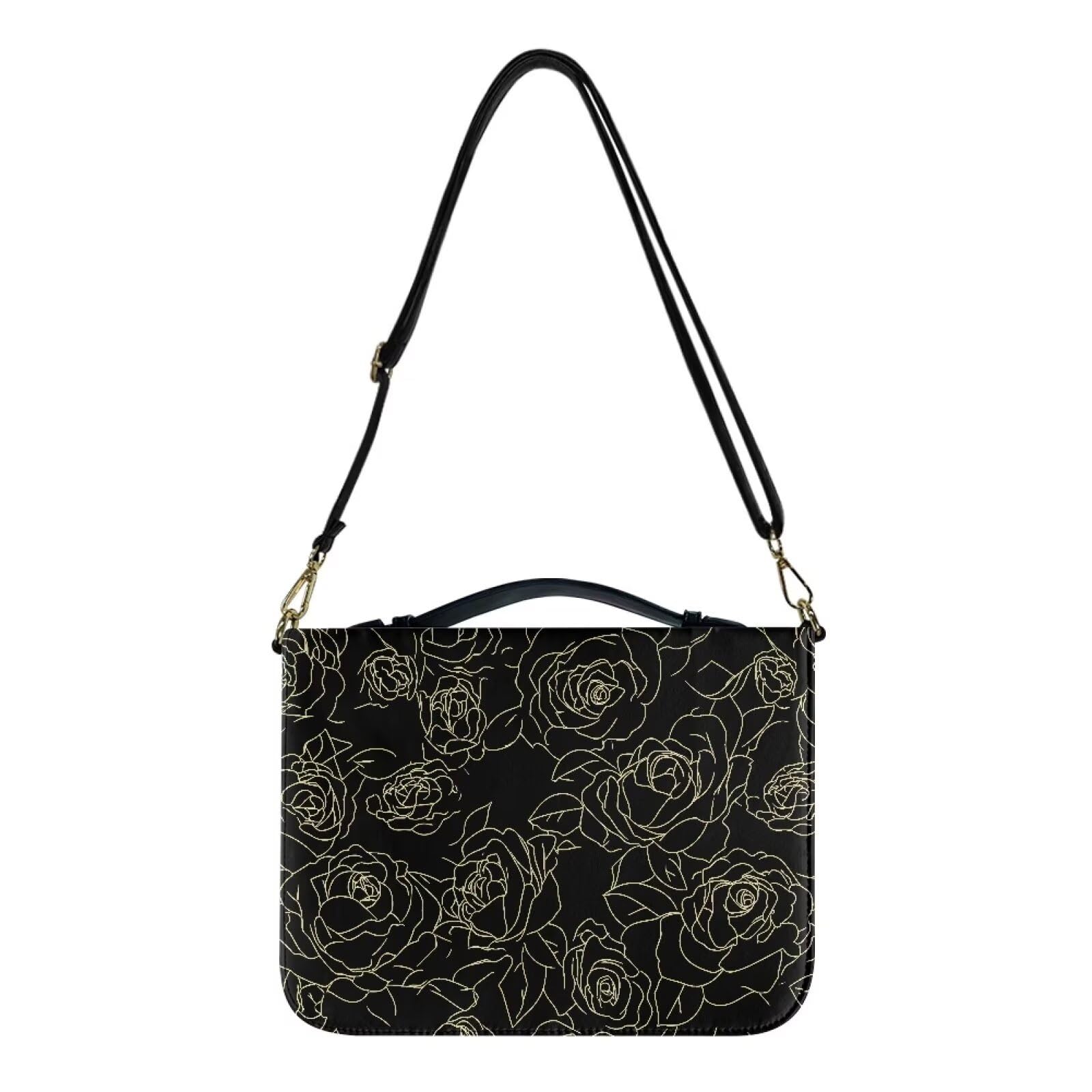 CASIRENA Bible Covers For Women - Extra Large Size Bible Carrying Case, Church Bible Bag With Padded Handle, Adjustable Shoulder Strap, Zippered Pockets, Perfect Gifts For Church Religious