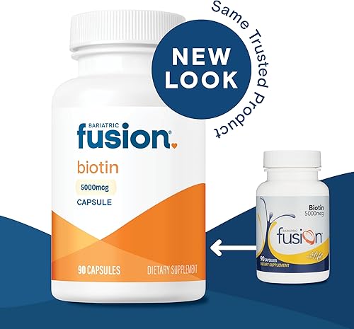 Miniatura 3 de Bariatric Fusion Biotina 5000mcg Vitamina | Cápsulas fáciles de tragar Suplemento de biotina para el crecimiento del cabello | 90 unidades |