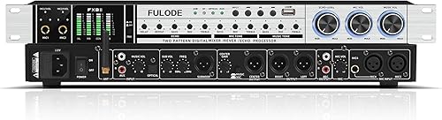 FULODE FX8 II Professional KTV - Efector digital de preescenario con un botón, procesador de audio antiaullos, 4 entradas Echo M (plateado, sin