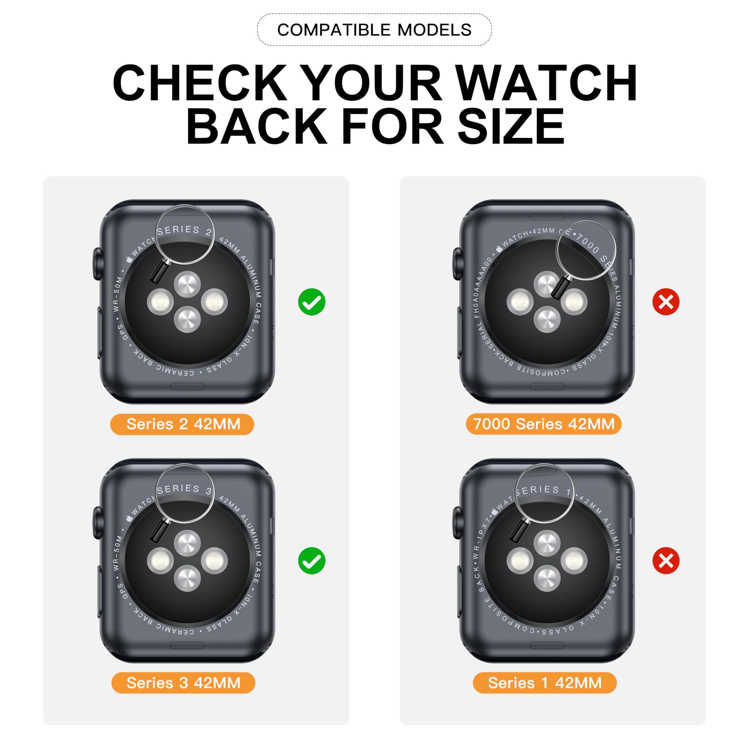 Piuellia 2-Pack Hard Case PC Screen Protector with Tempered Glass Compatible for Apple Watch Series 3 Series 2 42mm - Image 3