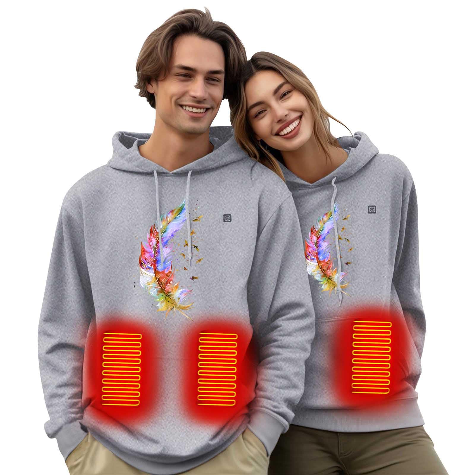 Sudadera Calefactable con Capucha para Hombre y Mujer Para Exteriores