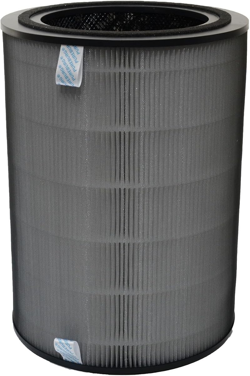 PUREBURG Filtro de repuesto compatible con purificador de aire Dreo Macro Max S Smart True HEPA, H13 HEPA filtración de 3 etapas carbón activado 2 en 1