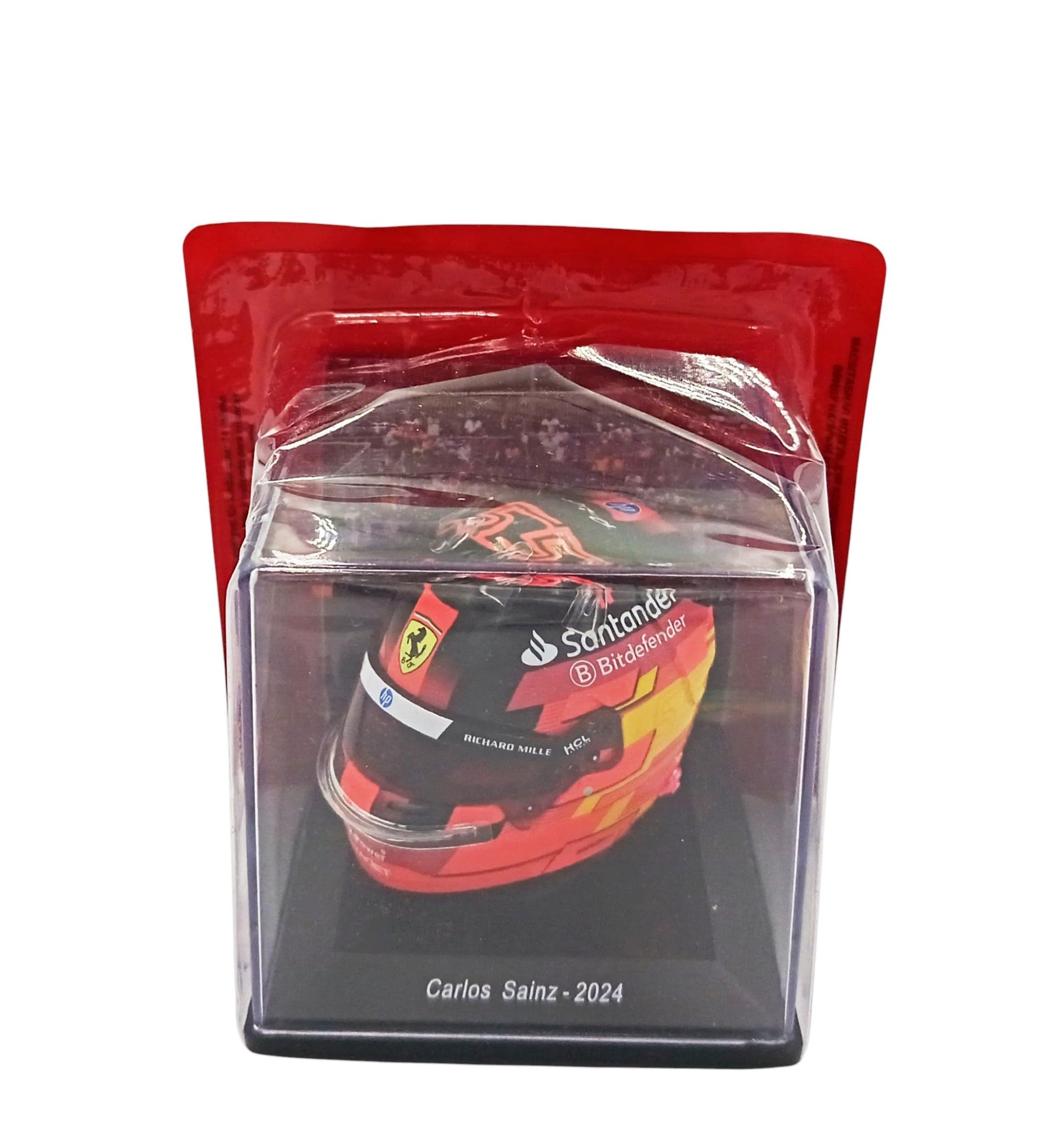 OPO 10 Formel-1-Helm kompatibel mit Ferrari F1: Carlos Sainz Jr. 2024 – Maßstab 1:5 Spark – CAS90