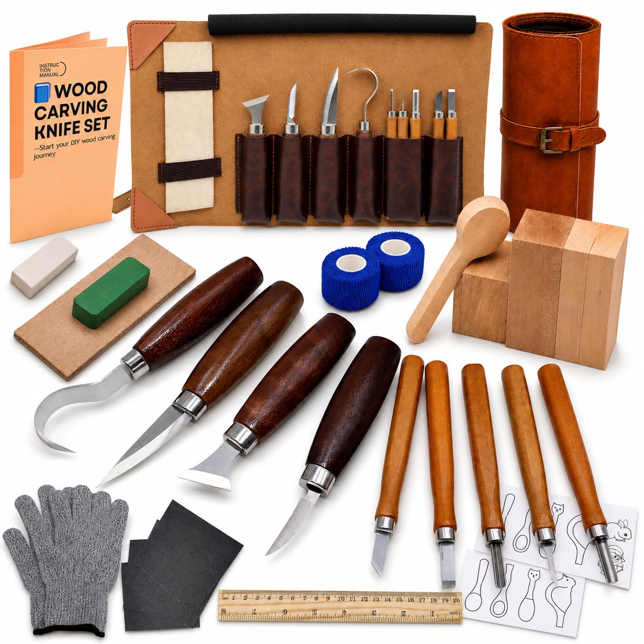 Wood Whittling Kit for Beginners, Complete Wood Carving Kit
