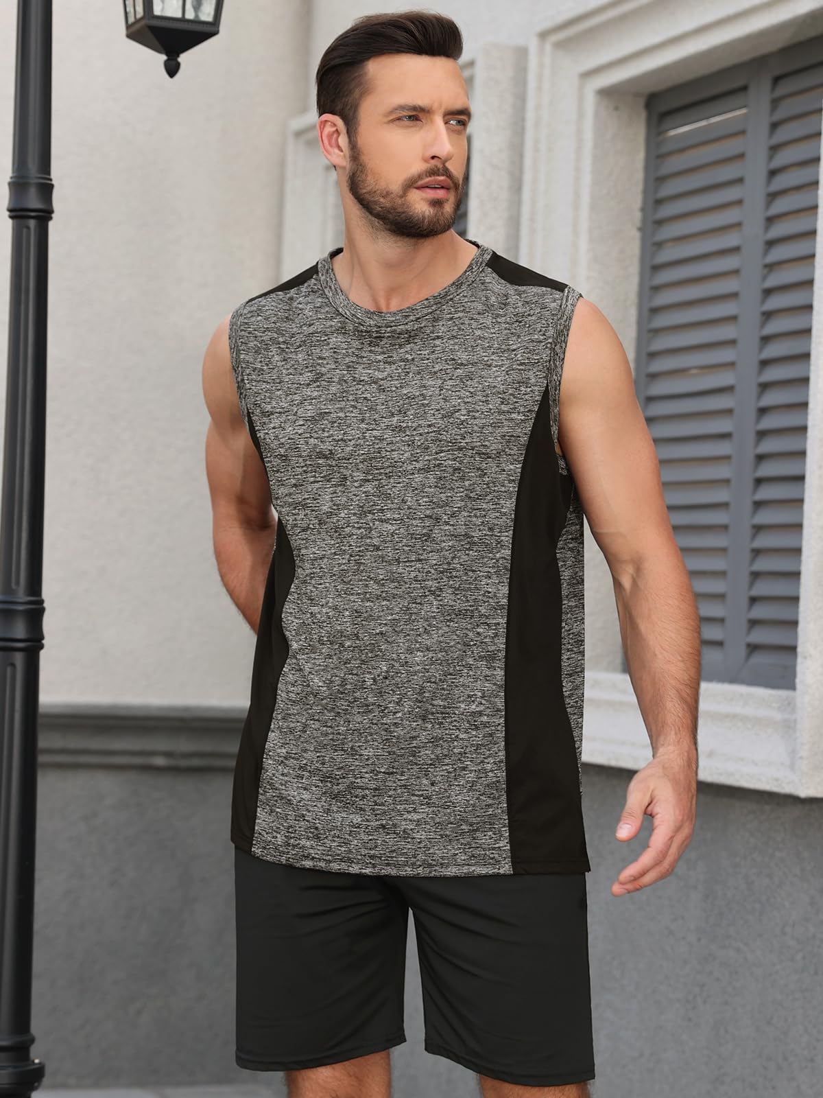 1/4er Pack Herren Workout Tank Tops Ärmellose Schnelltrocknende Gym Muskel Shirts
