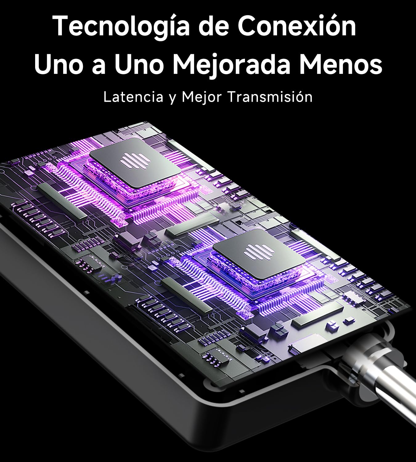 Micrófono Inalámbrico, Micrófonos Duales Inalámbricos Recargables Con Conexión de Chip Uno a Uno y Luces LED, 40h de Duración, Alcance de Recepción de 60m, Micrófono de Karaoke Para Cantar. (Negro)