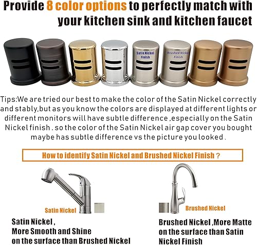 Miniatura 3 de Solo funda de níquel satinado para lavavajillas, con faldón, repuesto para lavavajillas, latón macizo, acabado de níquel satinado