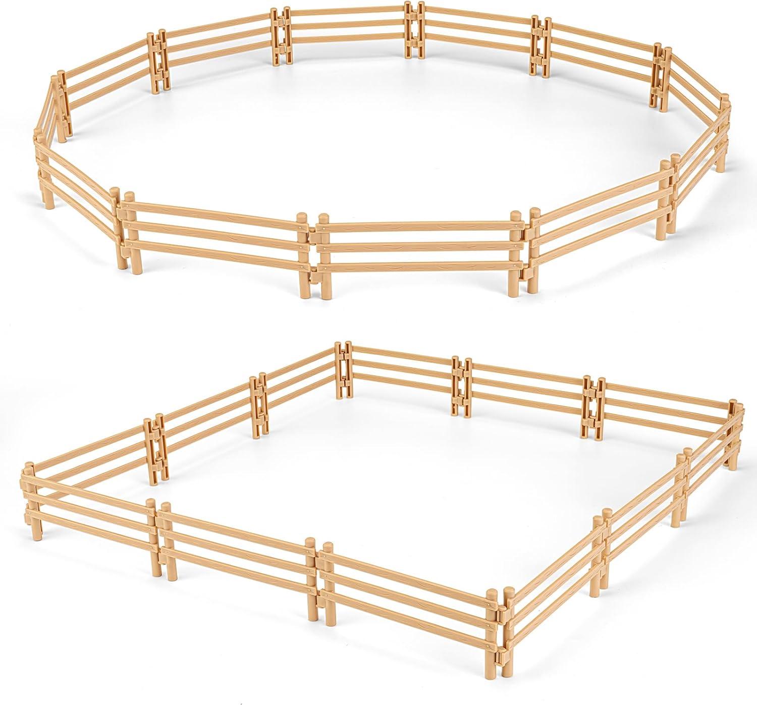 24PCS Farm Animal Toys Corral Fence for Kids Age 3-5 5-7 4-8 Years Olds Boys Girls, Educational Farm Animal Cake Toppers for Toddlers 3 4 5 6 7 8 9 10