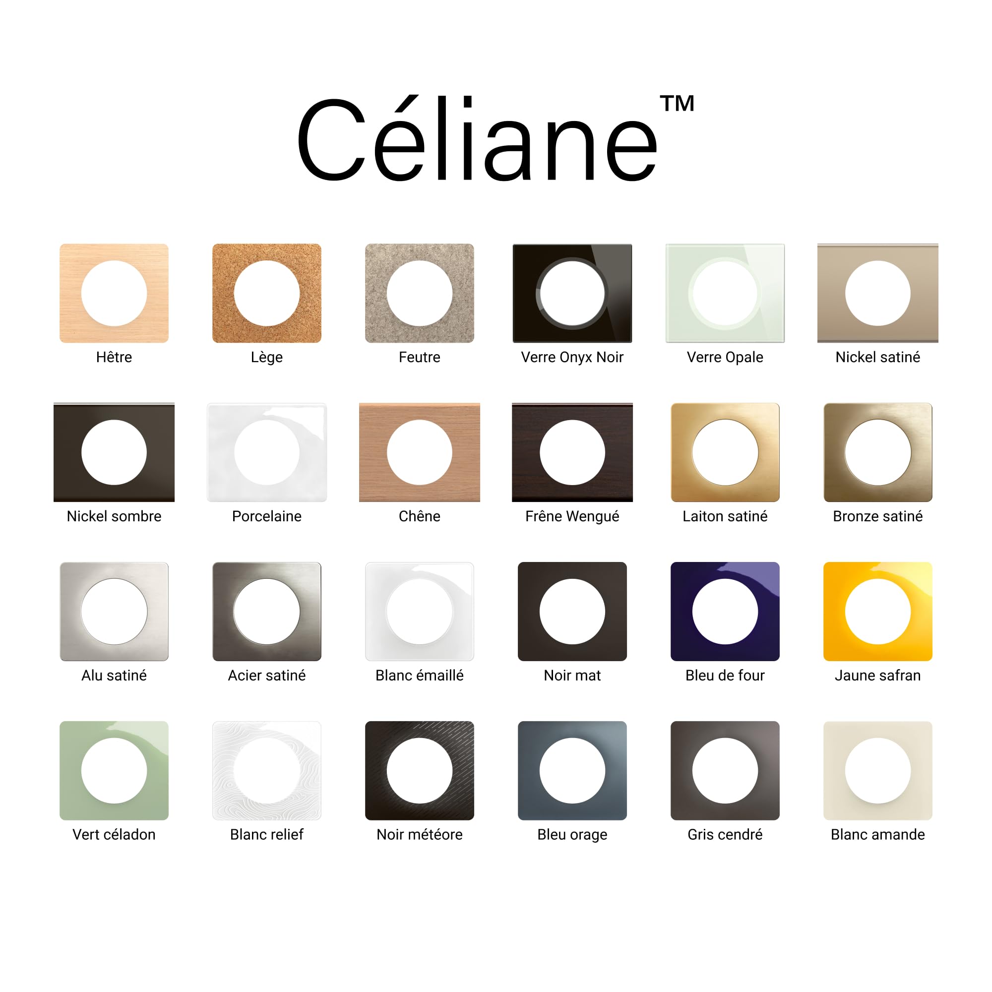 LEGRAND - Plaque Céliane - Plaque de Finition pour Prises et Interrupteurs Céliane - 3 postes - Nickel satiné