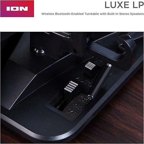 Miniatura 11 de ION Audio Luxe LP - Reproductor de discos de vinilo Bluetooth con altavoces, conversión USB, placa de tamaño completo, parada automática, salida de