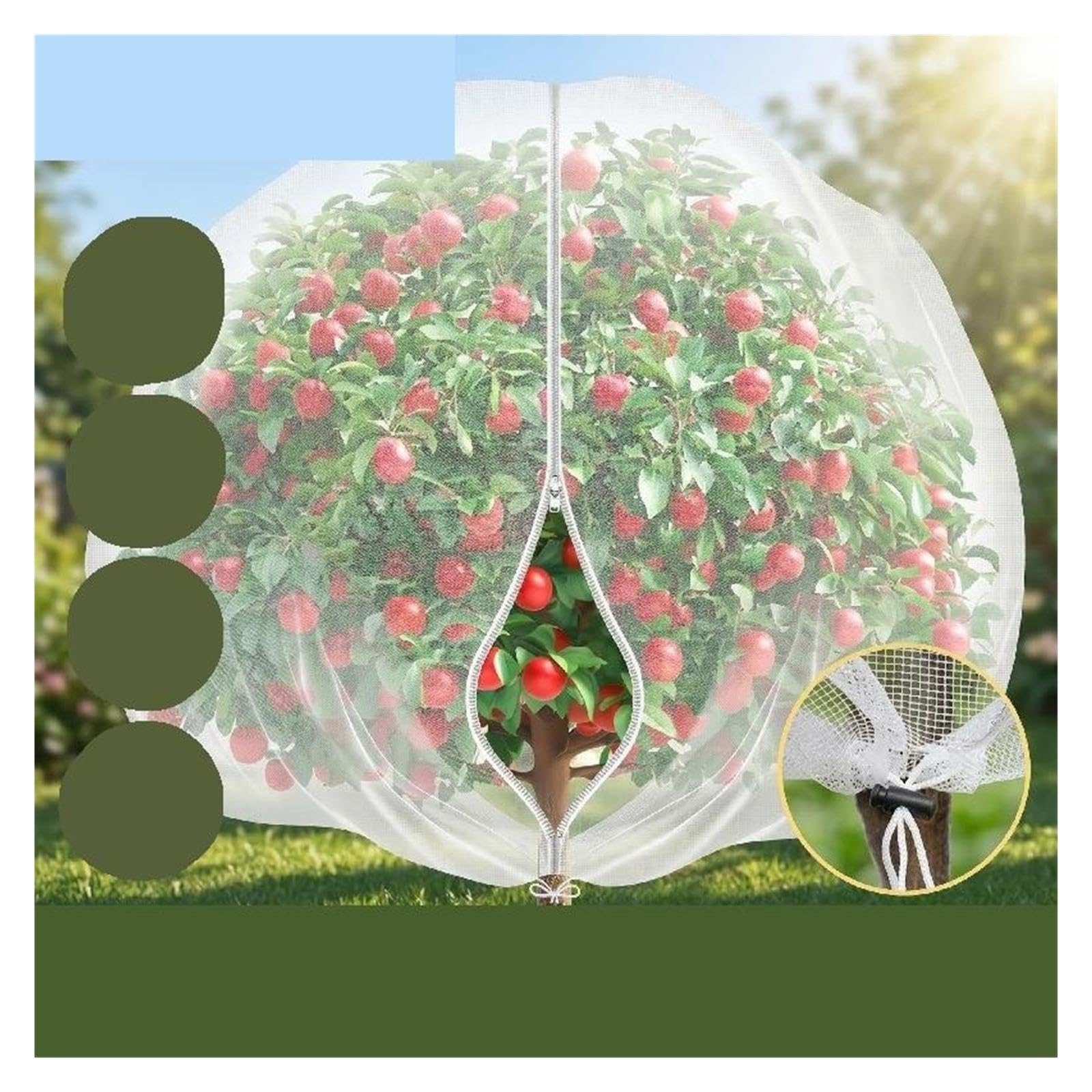 16pcs Insect-Proof Mesh Cover with Drawstring pour Plantes
