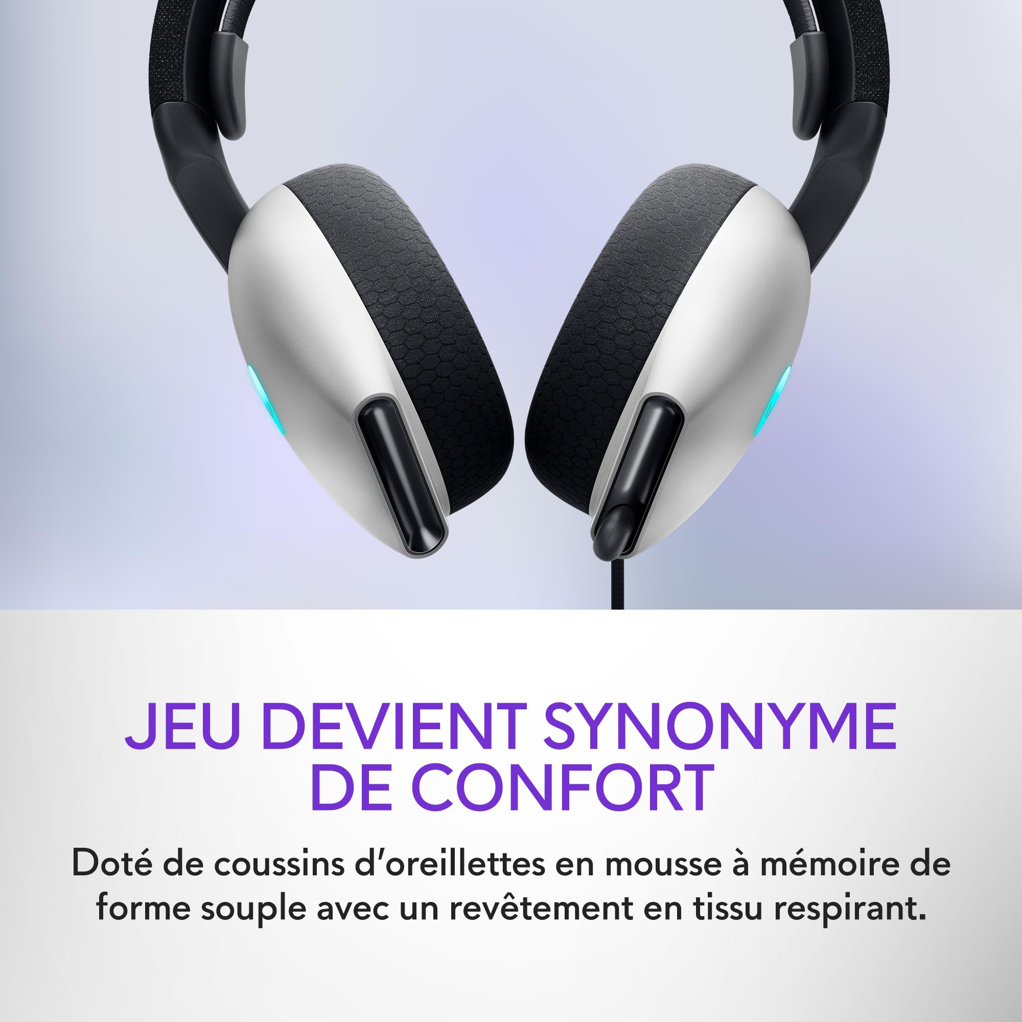 Casque Gaming Filaire Alienware - AW520H - Lunar light