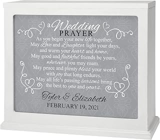 Let's Make Memories Personalized Light Up Wedding Prayer - for Newlyweds, Couples - Accent Light - Personalize Message, Date