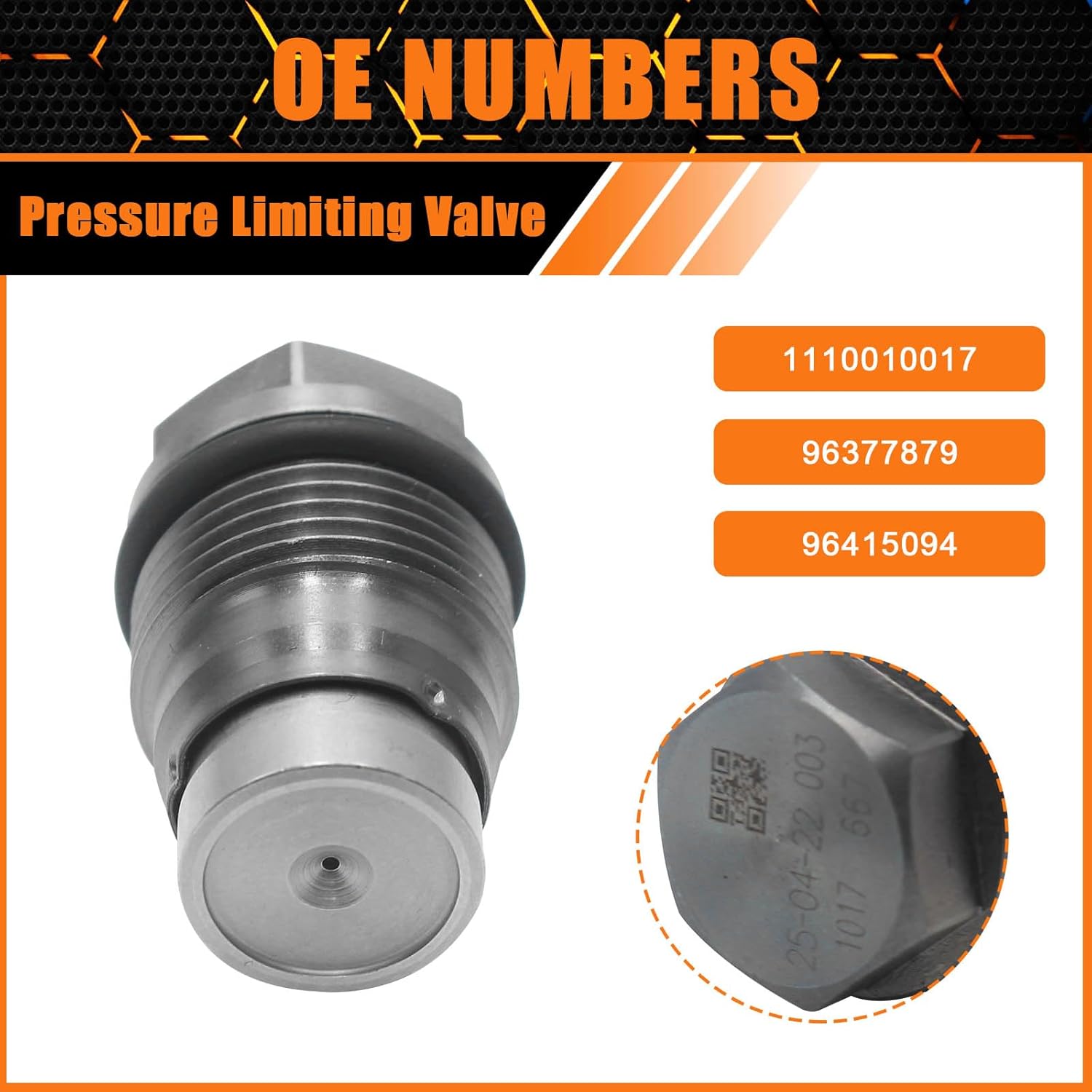 1110010017 Pressure Sensor Switch Hydraulic Fuel Rail Pressure Relief Limiter Valve for Dodge Diesel 6.7L 2014-2017 Hyundai Libero Porter H-1 KIA Sorento 2.5 CRDi，Replace