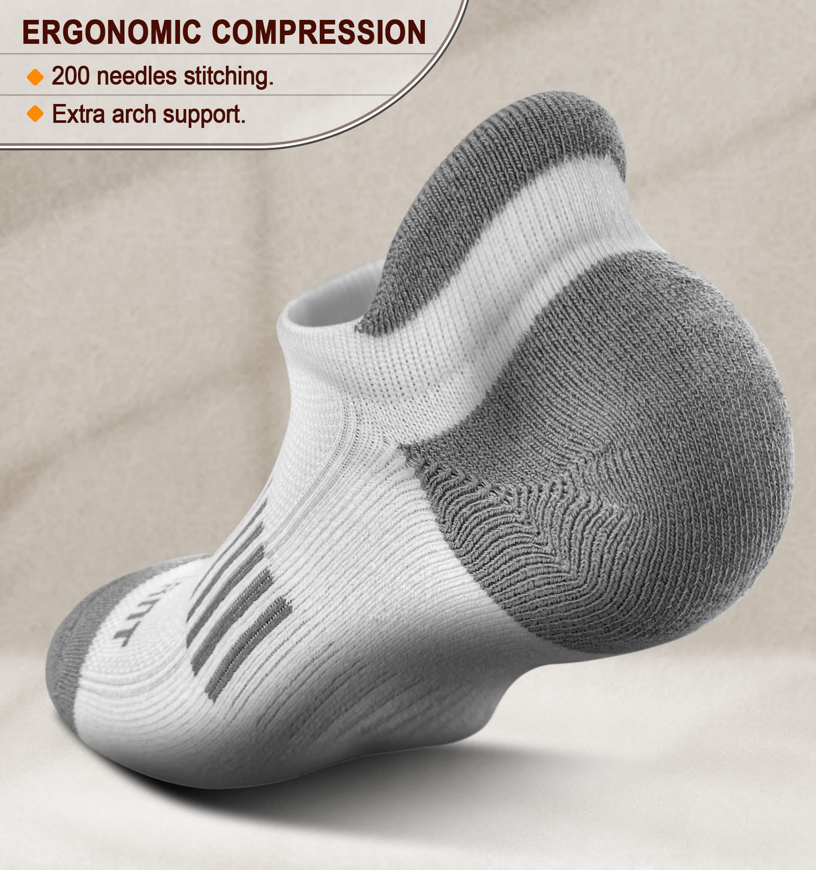 BULLIANT Calzini Sportivi Donna 6 paia, Calze Corsa Cuscino Completo con Linguetta sul Tallone