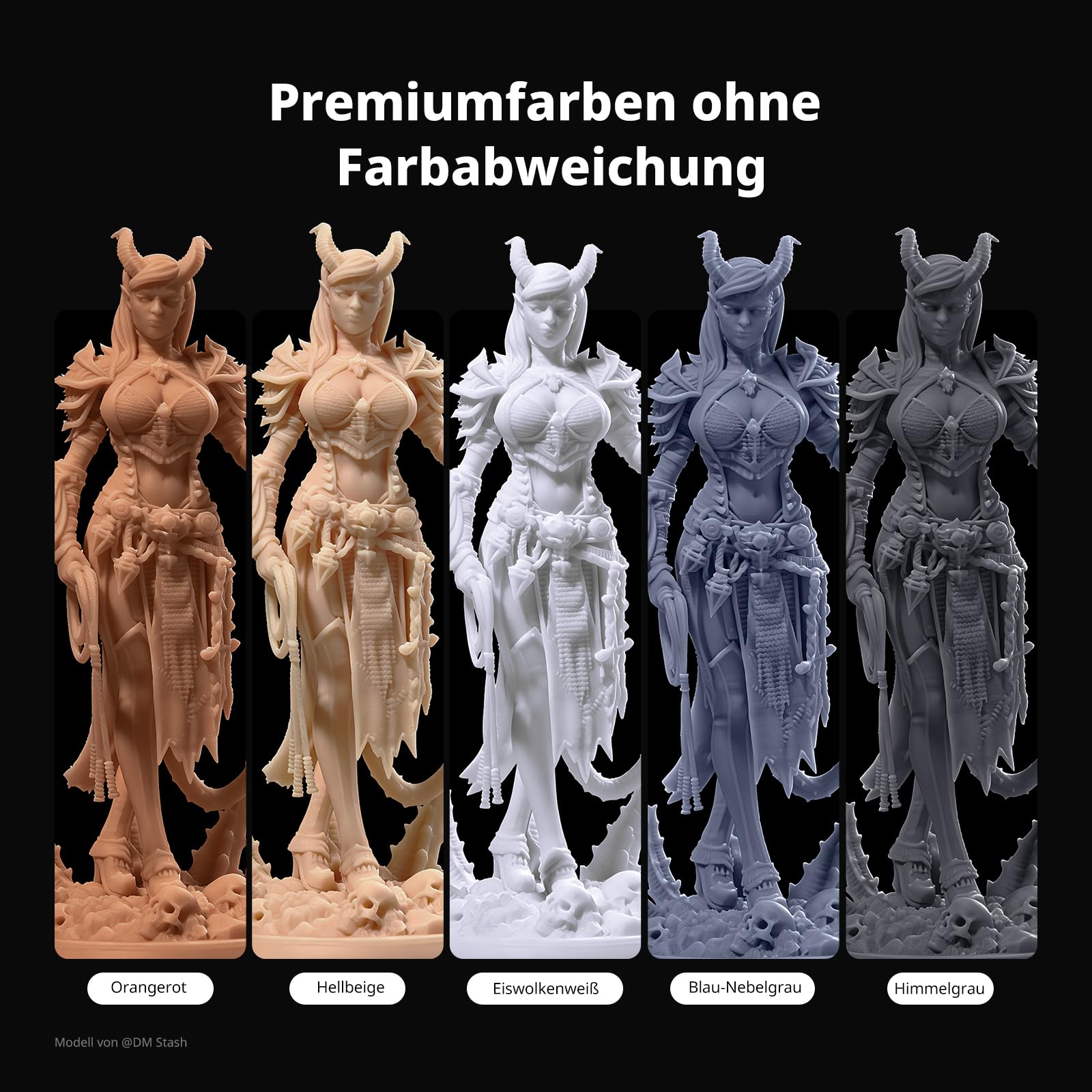 Anycubic 16K Standard 3D Printer Resin, Blue Mist Gray, 1000g, 4PCS | Geringe Schrumpfung, 85D Härte, matte Textur für Miniaturen und mechanische Teile, geruchsarm, 405 nm LCD/DLP-kompatibel