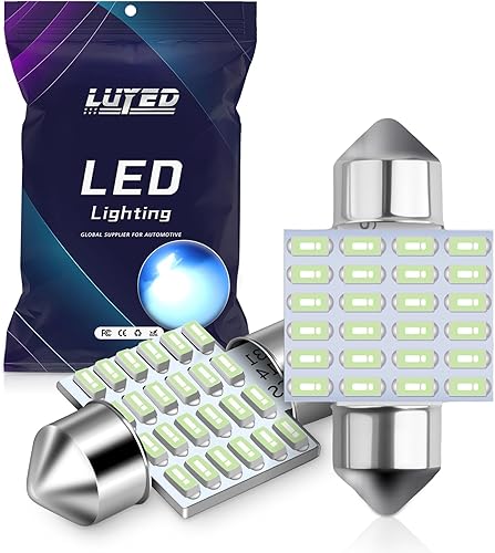 Miniatura 20 de LUYED 569 578 Bombillas LED para luz de domo cálida blanca sin polaridad, super brillantes libres de errores, chipsets 3014 48-EX, 41mm 1.61" 211-2