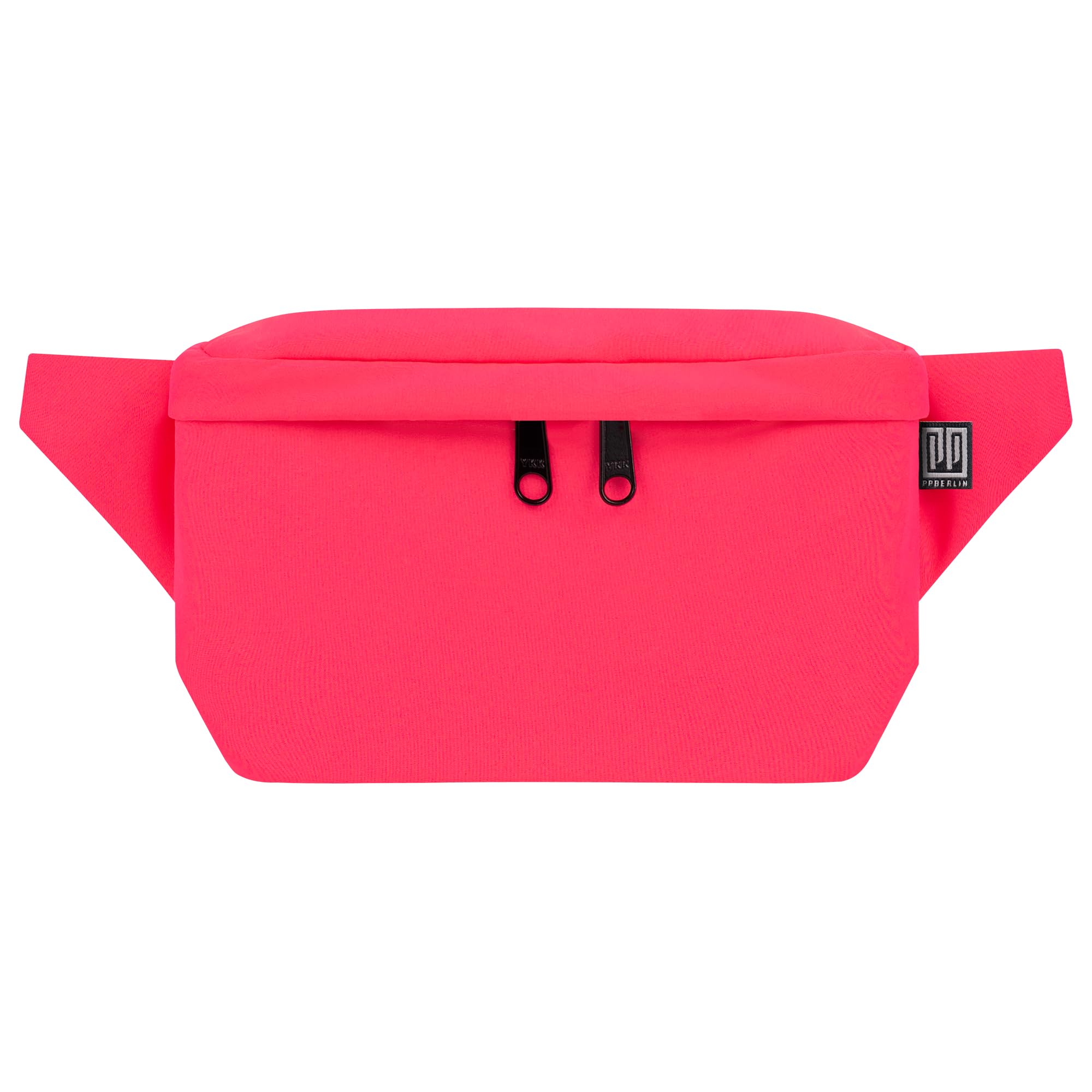 Bauchtasche Softshell Neonpink, Eckig Medium