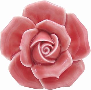 2pcs-Pack Ceramic Vintage Floral Rose Dresser Closet Kitchen Cupboard De...
